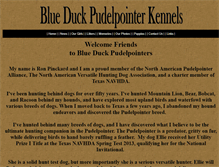 Tablet Screenshot of blueduckpudelpointer.com